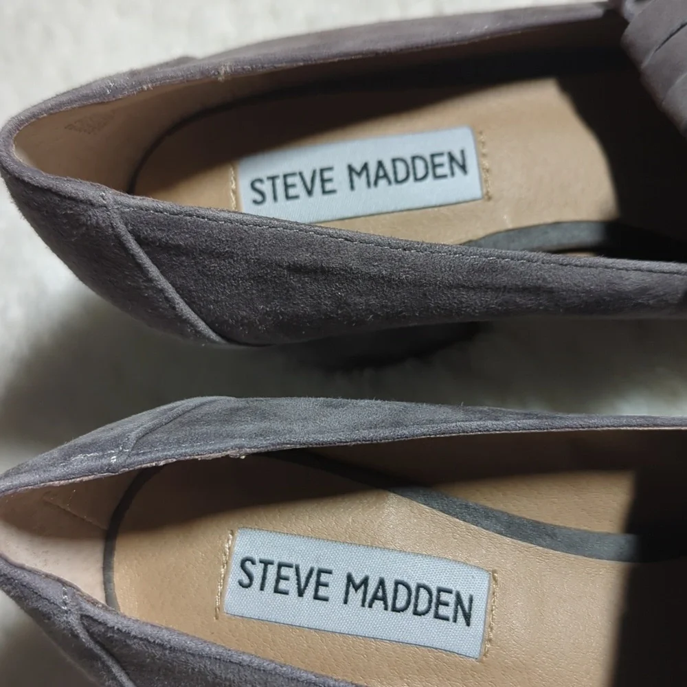 Steve Madden Gray Fringe Heels - Picture 6 of 8